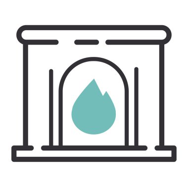 mobilya ikonu vektör illüstrasyonu