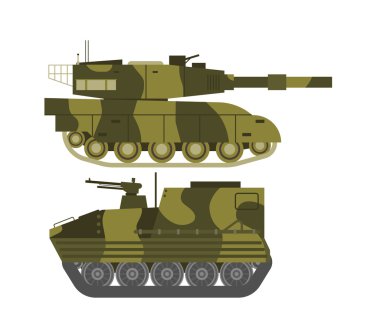İzole tank vektör çizim.