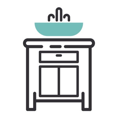 mobilya ikonu vektör illüstrasyonu