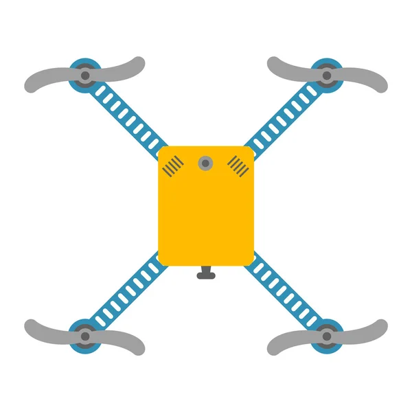 Vektor kuadcopter Drone terisolasi - Stok Vektor