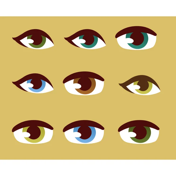 Набір векторів людського ока . — стоковий вектор