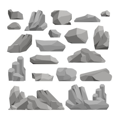 Kayalar ve taşlar vektör çizim