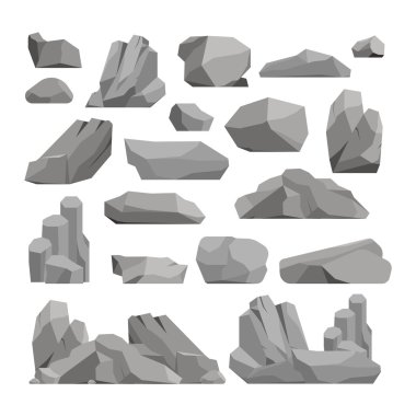 Rocks and stones vector illustration clipart