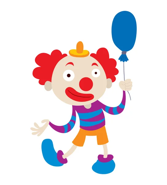 Clown personnage vecteur dessin animé — Image vectorielle