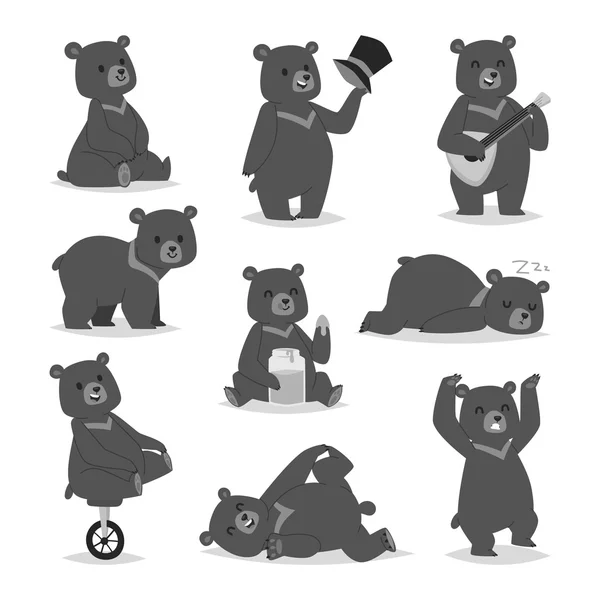 Dibujos animados oso vector conjunto . — Archivo Imágenes Vectoriales
