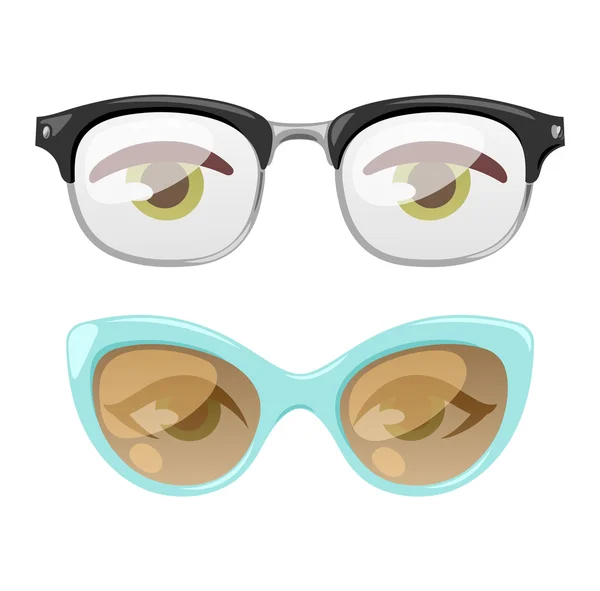 Glasses human eye vector — Stock Vector