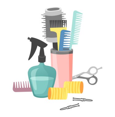 Kuaför Kuaför simgeler vektör