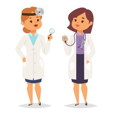 Doktor karakter vektör izole
