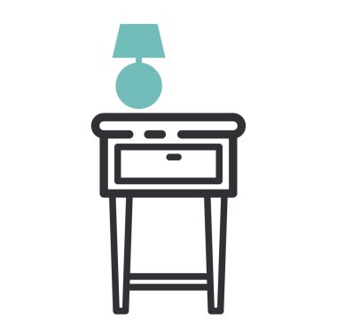 mobilya ikonu vektör illüstrasyonu