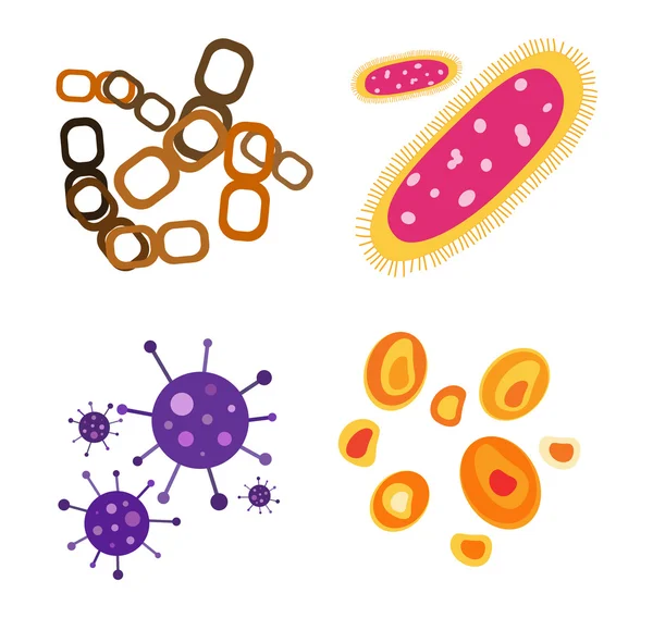 Bacteriën virus vector pictogram — Stockvector