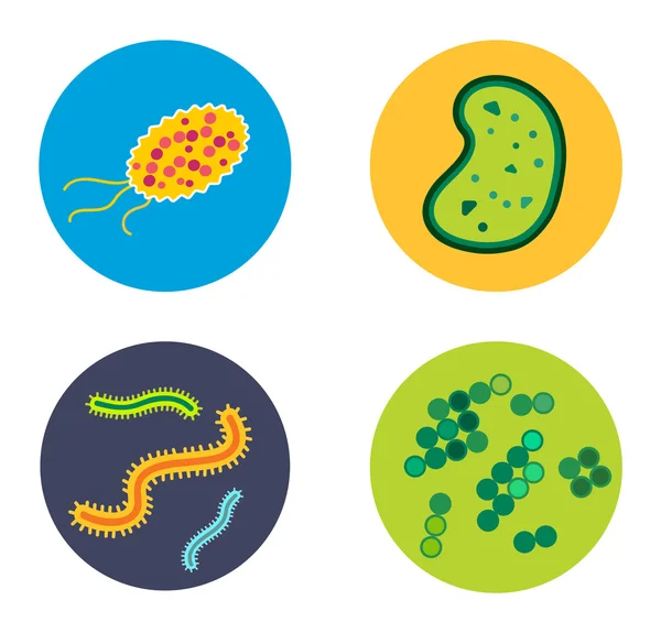 Batterio virus vector icon — Vettoriale Stock