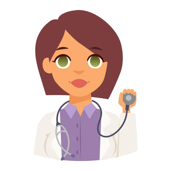 Doctor spetialist avatar cara vector — Vector de stock