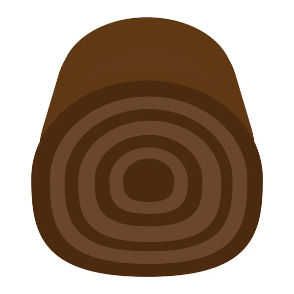 Ilustração vetorial de rolo de chocolate . — Vetor de Stock