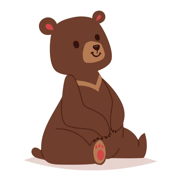 Personagem vetorial urso dos desenhos animados — Vetor de Stock