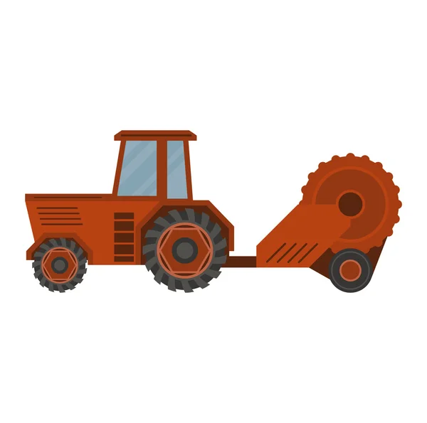 Vehículo tractor granja vector — Vector de stock