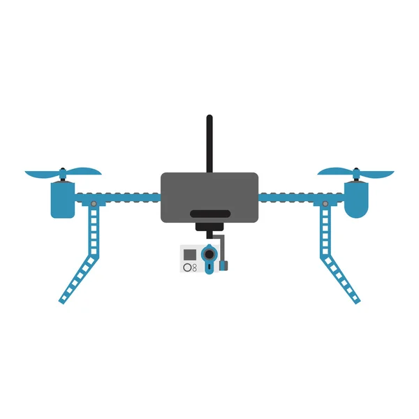 Изолированный вектор квадрокоптера — стоковый вектор