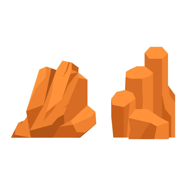 Ilustración de vectores de rocas y piedras — Vector de stock