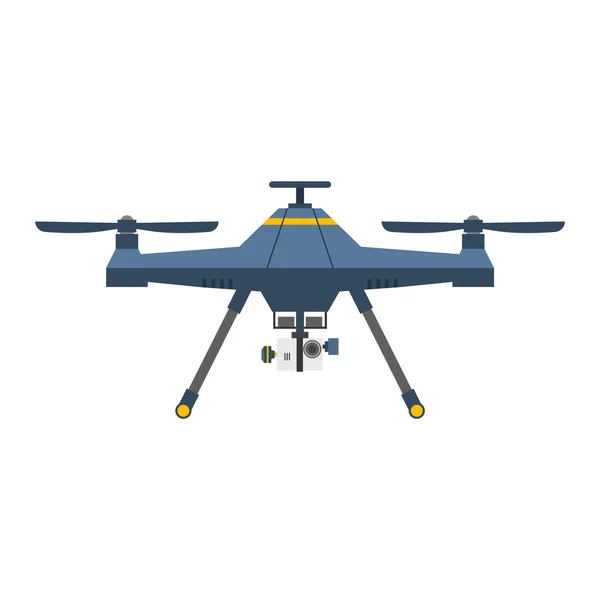 Drone quadcopter vecteur isolé — Image vectorielle