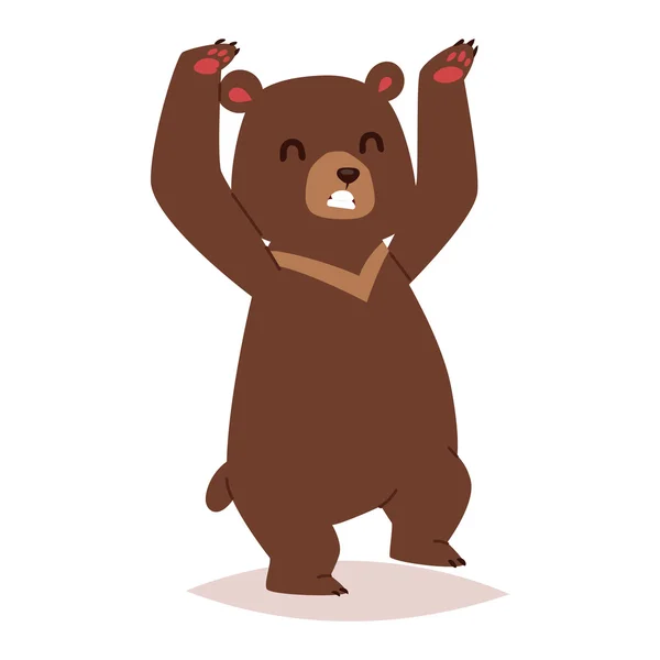 Personagem vetorial urso dos desenhos animados —  Vetores de Stock
