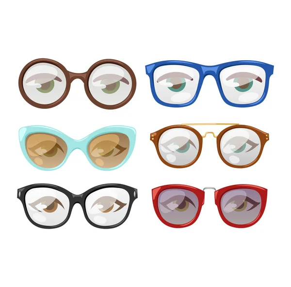 Glasses human eye vector — Stock Vector