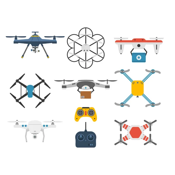 Ensemble de vecteurs Quadcopter . — Image vectorielle