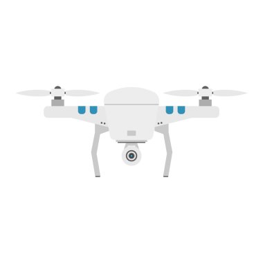 İzole dron quadcopter vektör