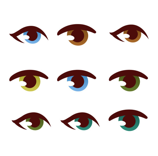Векторный набор глаз
.