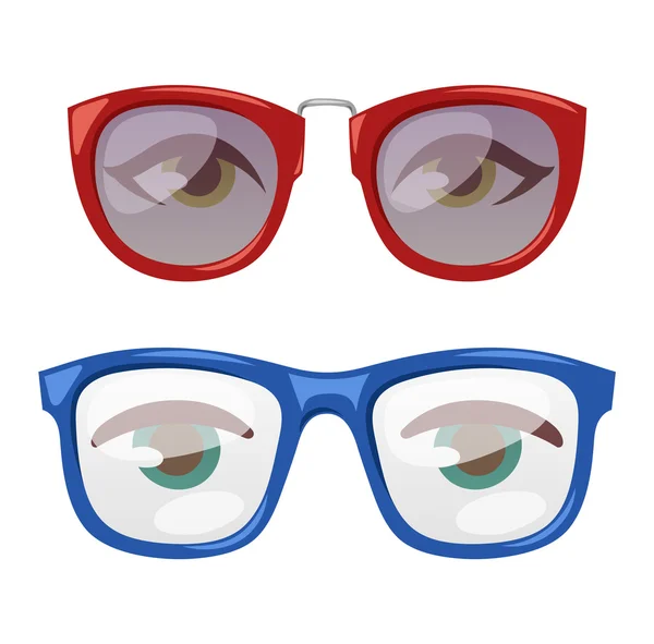 Glasses human eye vector — Stock Vector