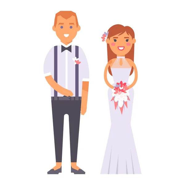 Wedding couple vector people — Stock Vector