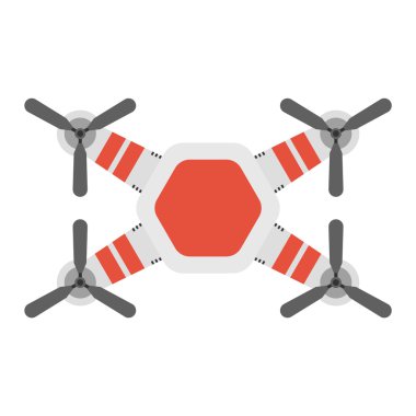 İzole dron quadcopter vektör