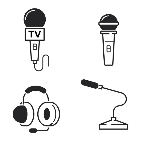 Microphone vector icon illustration — Stock Vector