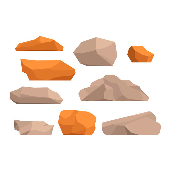 Rocks and stones vector illustration