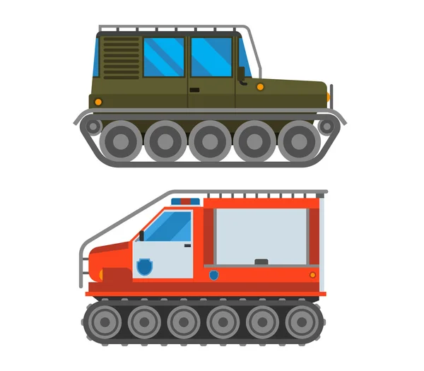 Military cross-country vehicle vector — Stock Vector