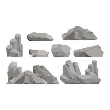 Kayalar ve taşlar vektör çizim