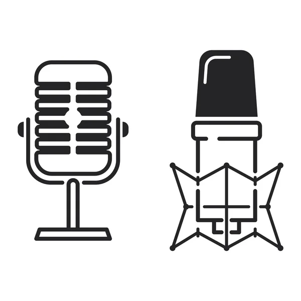 Microphone vector icon illustration — Stock Vector