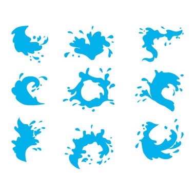 Vektör set su sıçramalarına