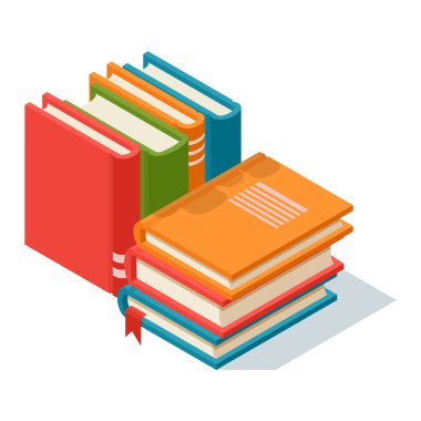 İzometrik kitap simge vektör Illustration.