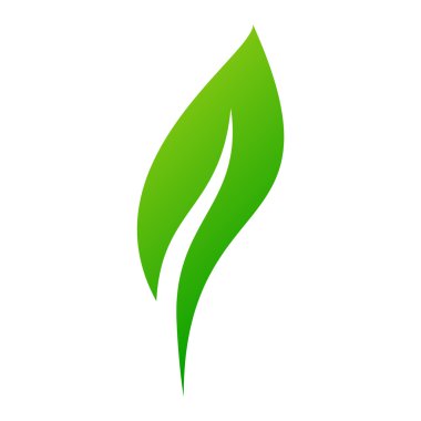 Yaprak ikonu vektör illüstrasyonu.