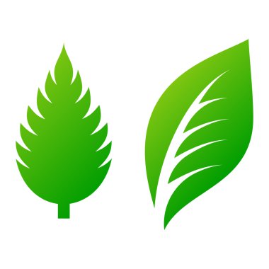 Yaprak ikonu vektör illüstrasyonu.