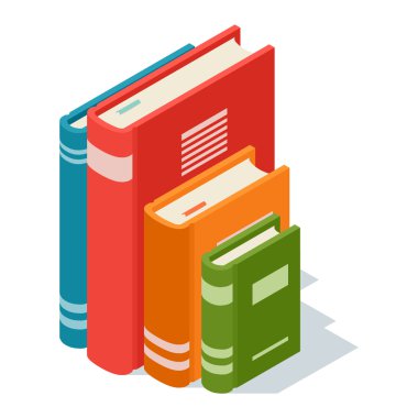 İzometrik kitap simge vektör Illustration.