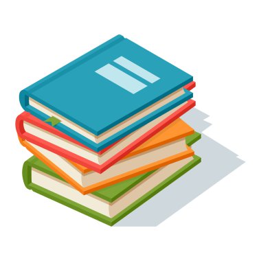 İzometrik kitap simge vektör Illustration.