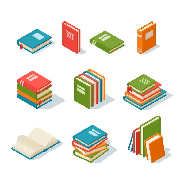 Icono de libro isométrico vector ilustración . — Vector de stock