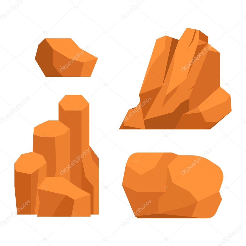 Rocks and stones vector illustration