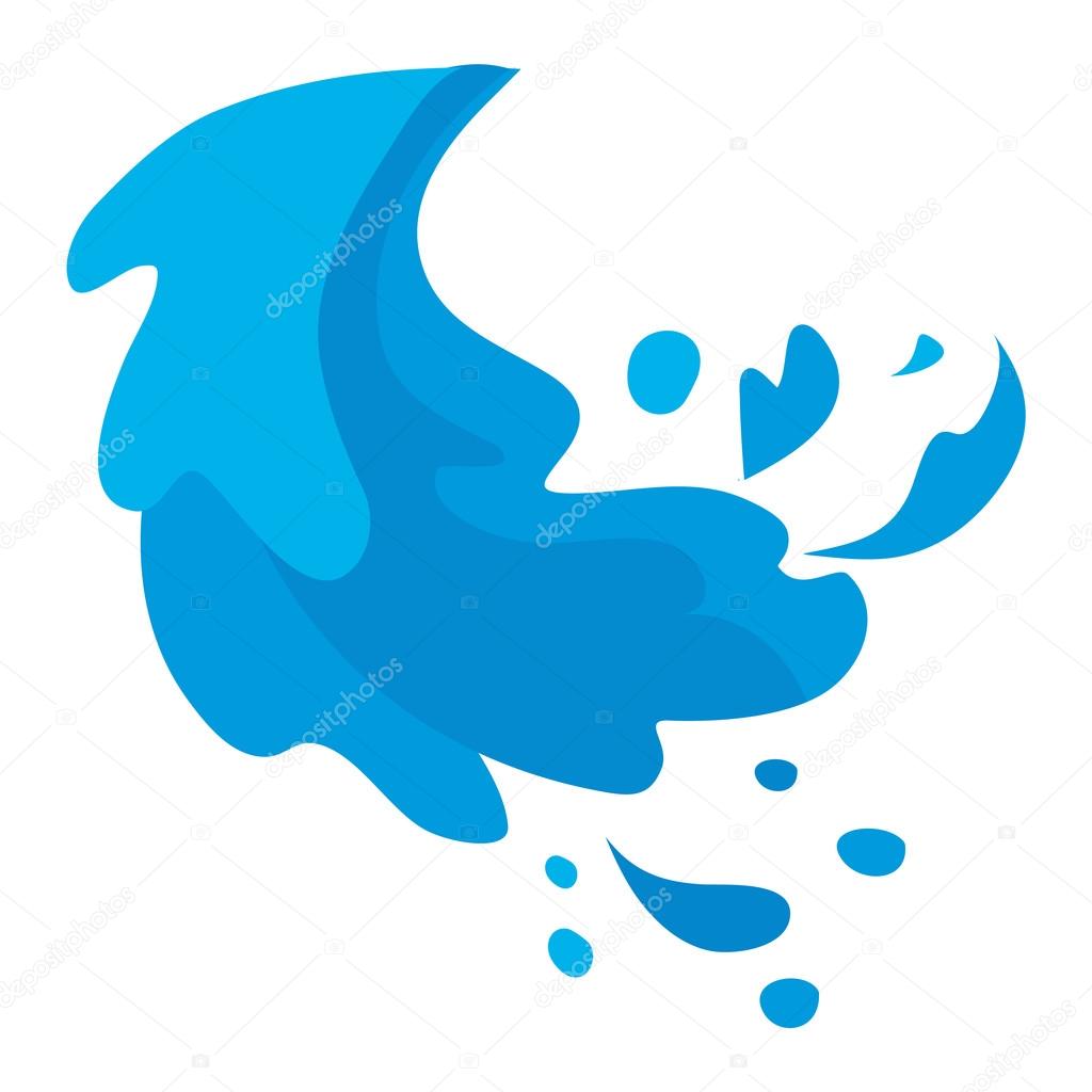 Water splashes vector set