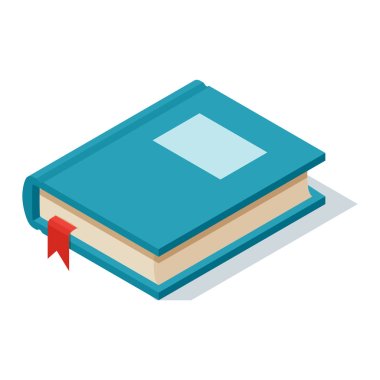 Isometric book icon vector illustration.