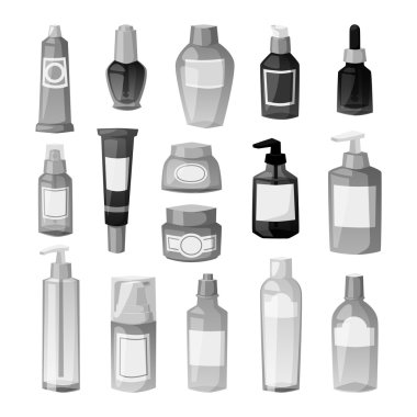 Kozmetik boş paket kutusu simge vektör.