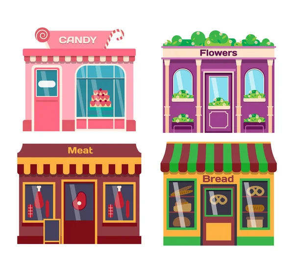 Shop facade vector illustration — Stock Vector