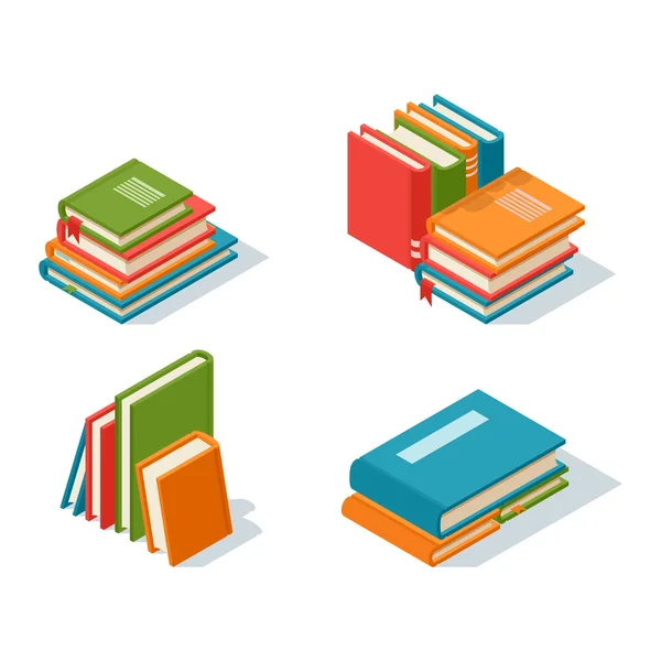 Icono de libro isométrico vector ilustración . — Vector de stock