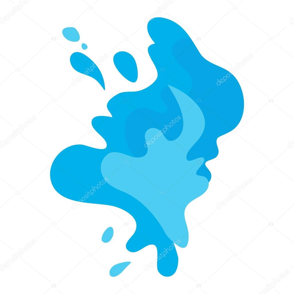 Water splashes vector set