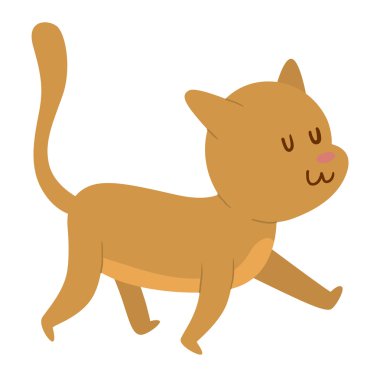 Çizgi film vektör kedi karakteri